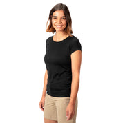 Alpin Loacker 100% Merino T-Shirt Damen 160g ultrafein 15,5 Mikron in Nahaufnahme