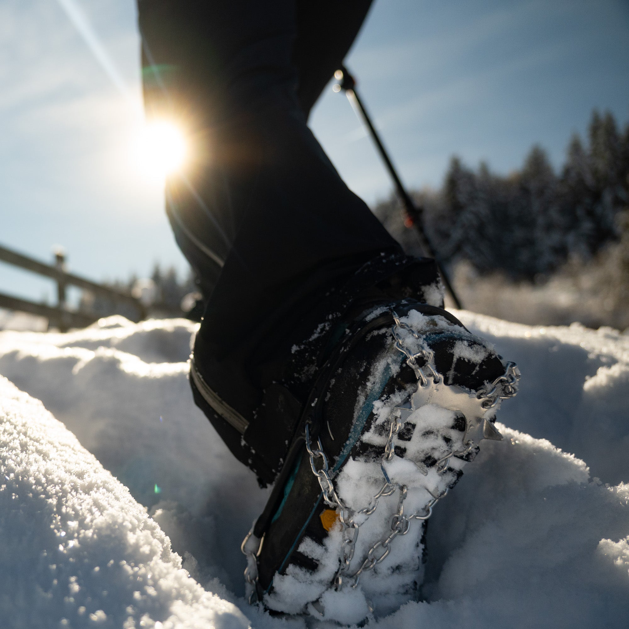 Chain Pro 18 Grödel mit Edelstahl-Spikes für sicheren Halt auf Schnee und Eis beim Winterwandern