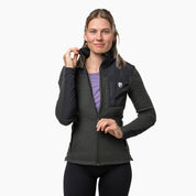 Alpin Loacker Merino Fleece Jacke Damen 280g/m2 in Nahaufnahme mit Doppel-Fleece-Gewebe