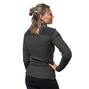 Alpin Loacker Merino Fleece Jacke Damen 280g/m2 in Grau für Wandern und Wintersport
