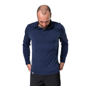 Merino Longsleeve Polo Herren langärmlig in Merinowolle, atmungsaktiv und sportlich elegant