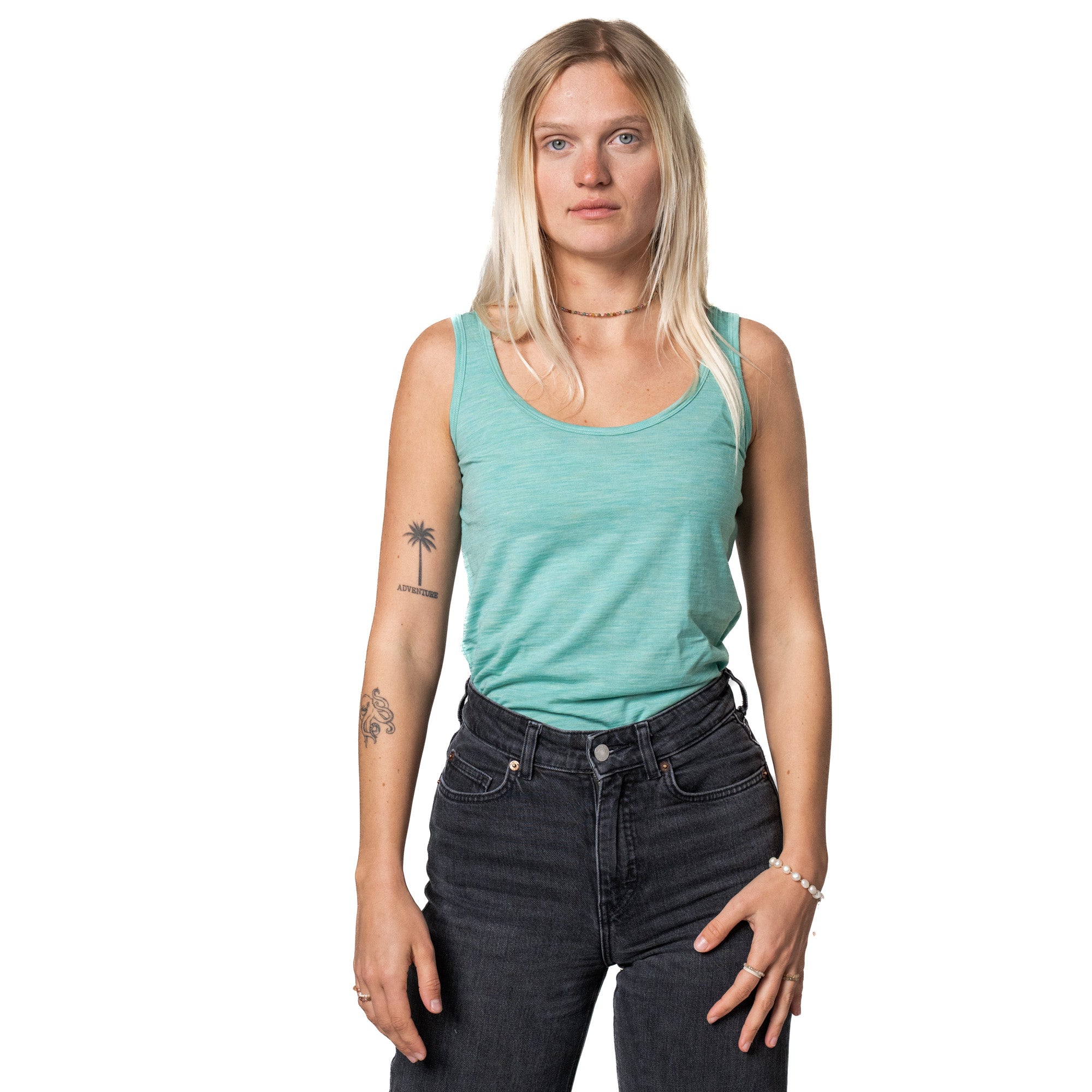 CORESPUN Merino Tank Top Damen 150g/m2 in grau, leicht und elastisch für Sport und Wanderungen