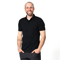 Merino Coolmax Polo T-Shirt Herren 150 g/m2 - Schwarz / S
