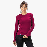 Merino Langarmshirt Damen 150 g/m2 - S / Berry