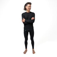 100% Merino Unterwäsche Set Herren 230 g/m2 - XXL / Schwarz