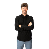 Merino Hemd Herren 210g/m2 - S / Schwarz