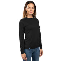 T-shirt manches longues Merino femme 150 g/m² - S / Noir