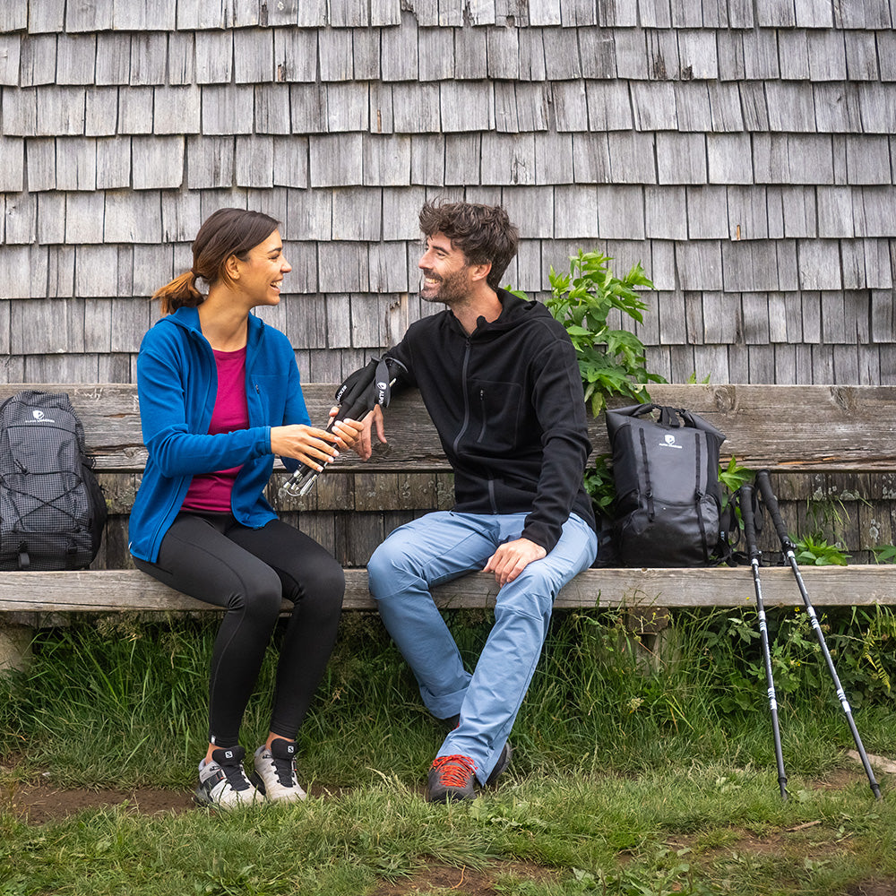 Alpin Loacker Carbon Pro Kork Faltstöcke aus 3K Carbon für Wandern und Trekking