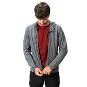 Alpin Loacker Merinowolle Jacke Herren 160g/m² ultrafein in Nahaufnahme, Details der hochwertigen 15,5 Mikron Wolle