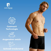 Coolmax Merino Boxershorts Herren 2er Set mit Funktionsfasern für optimale Feuchtigkeitsregulierung