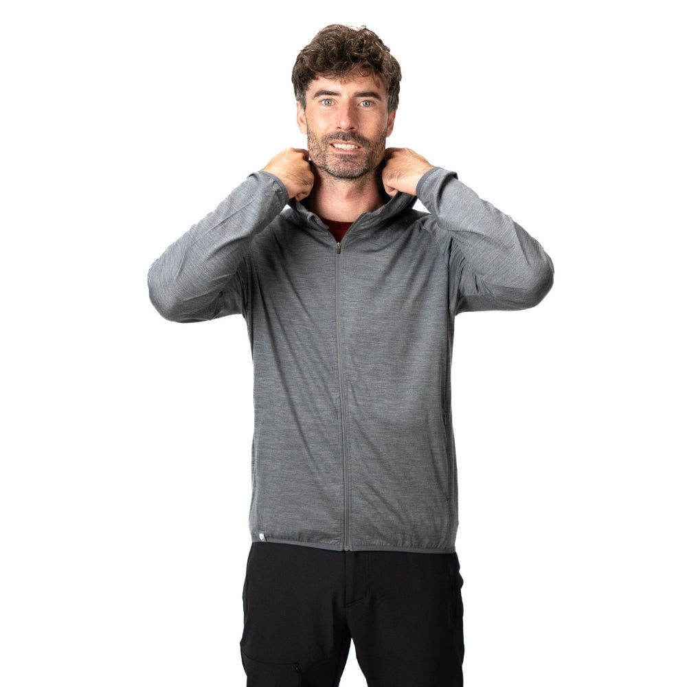 Herren Merinowolle Jacke 160g/m² ultrafein von Alpin Loacker in Detailansicht