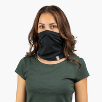 Merino Halstuch Herren &amp; Damen - Schwarz
