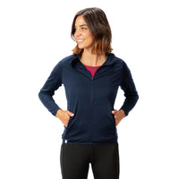 Felpa con cappuccio donna 100% lana merino 160 g/m² - ultrafine - S / Navy