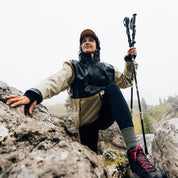 Alpin Loacker Carbon Pro Kork Faltstöcke leicht zusammenklappbar für Wandern und Bergsteigen