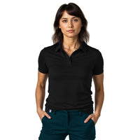 Merino Poloshirt Damen - S / Schwarz