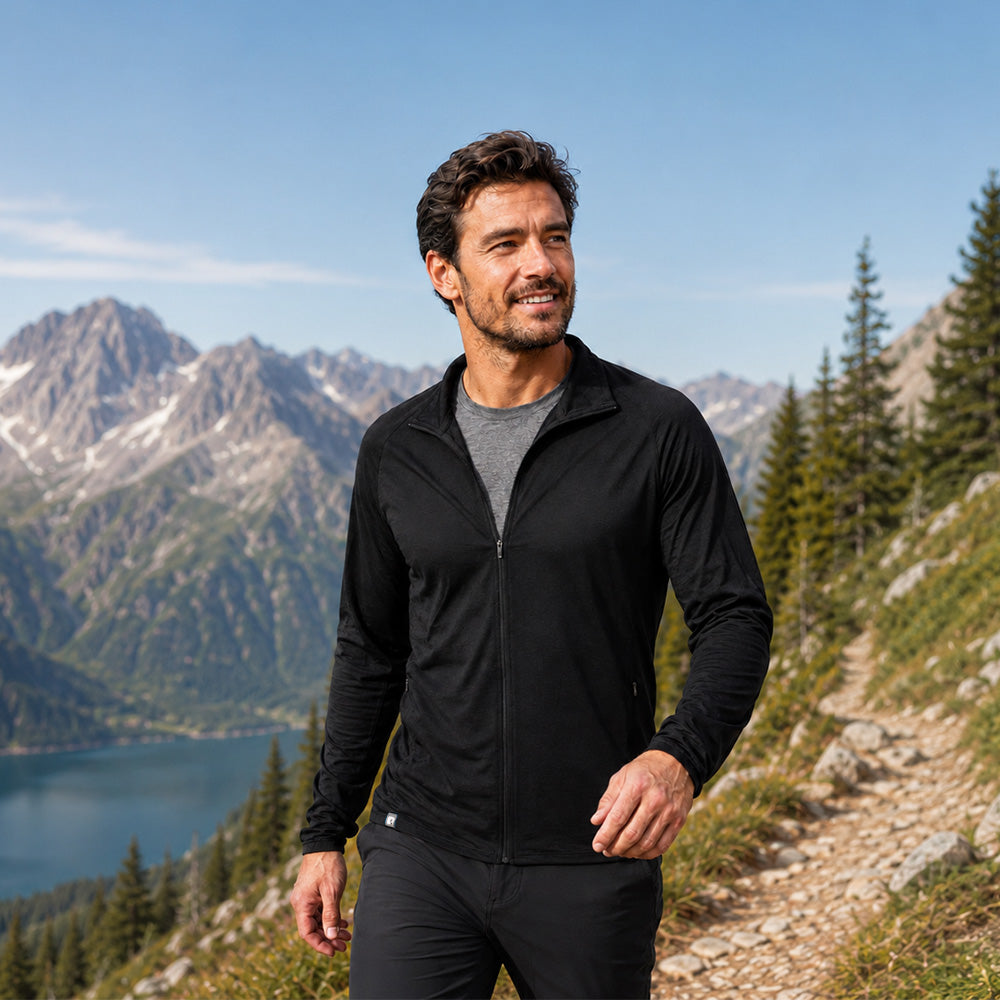 Veste 100% laine mérinos homme 160 g/m² - ultrafine