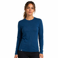 Merino Coolmax Langarmshirt Damen 150 g/m² - S / Blau