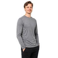 Merino Coolmax Langarmshirt Herren 150 g/m² - S / Hellgrau