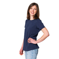 T-Shirt Merino Femme 150 g/m² Coupe Loose Fit - Bleu marine / S