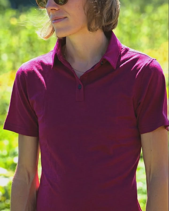 Merino Poloshirt Damen