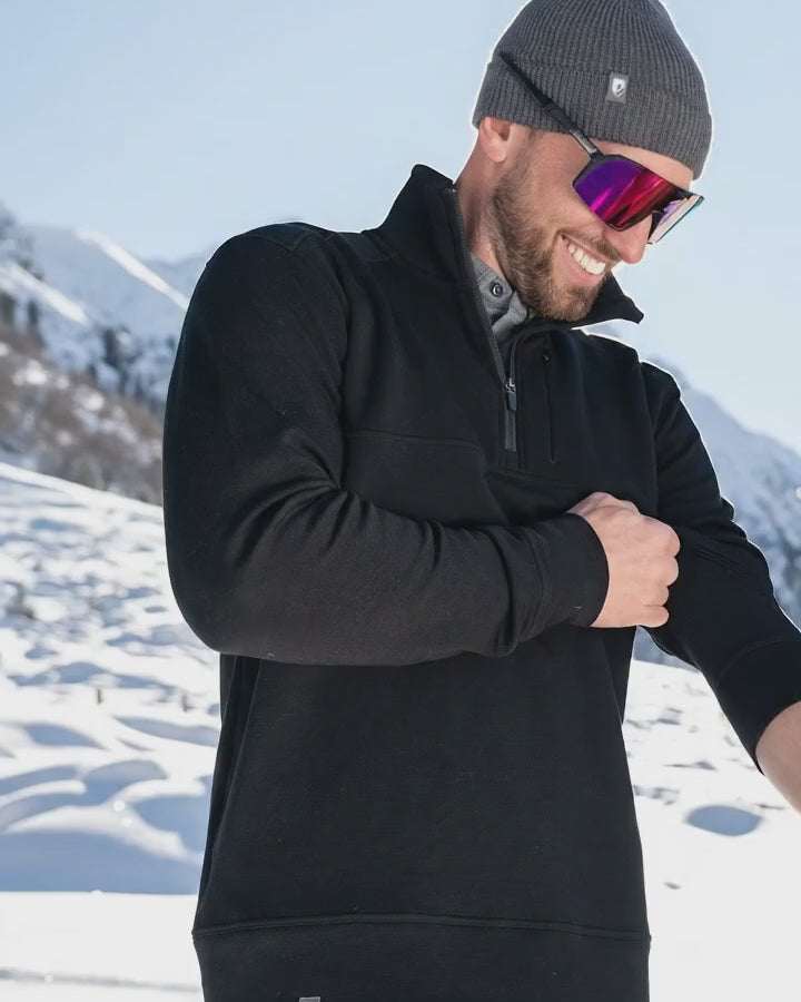 Merino 1/4 Zip Jacke Herren 280 g/m²