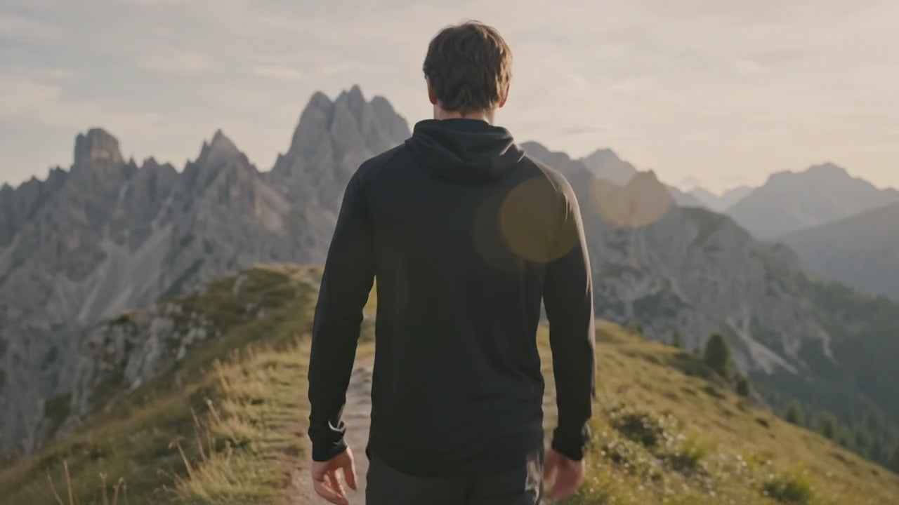 Merino Sun Hoodie Herren 135 g/m² – UPF 50+ & ultraleicht