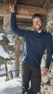Merino Longsleeve Polo Herren