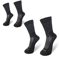 Ultra Leichte Merino Wandersocken Doppelpack Herren &amp; Damen - S 34-37 / Hoch