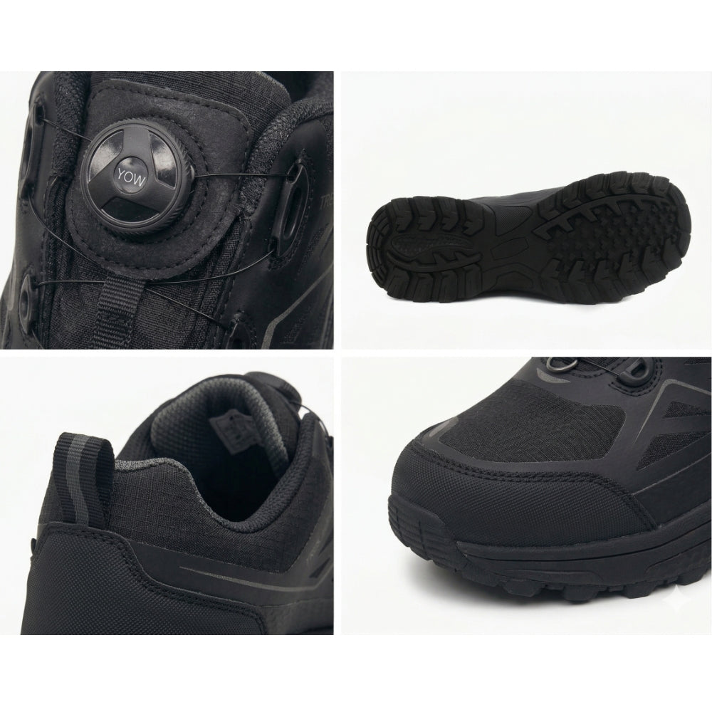 Allway wasserdichter Wanderschuh in grauer Farbe, seitliche Ansicht des leichten Outdoor-Schuhs