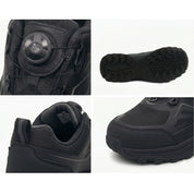 Allway wasserdichter Wanderschuh in grauer Farbe, seitliche Ansicht des leichten Outdoor-Schuhs
