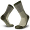 Merino Wandersocken Classic Herren & Damen, oliv/khaki, crew-länge, verstärkte Fersen/Zehen, arch support, ideal für Outdoor-Aktivitäten, aus 72% Merinowolle für Komfort und Haltbarkeit.