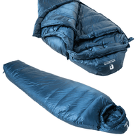 Down Pro 3 Jahreszeiten Schlafsack - bis 195cm RECHTS ZIP / Blau / 500g